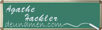 Agathe Hackler Visitenkarte